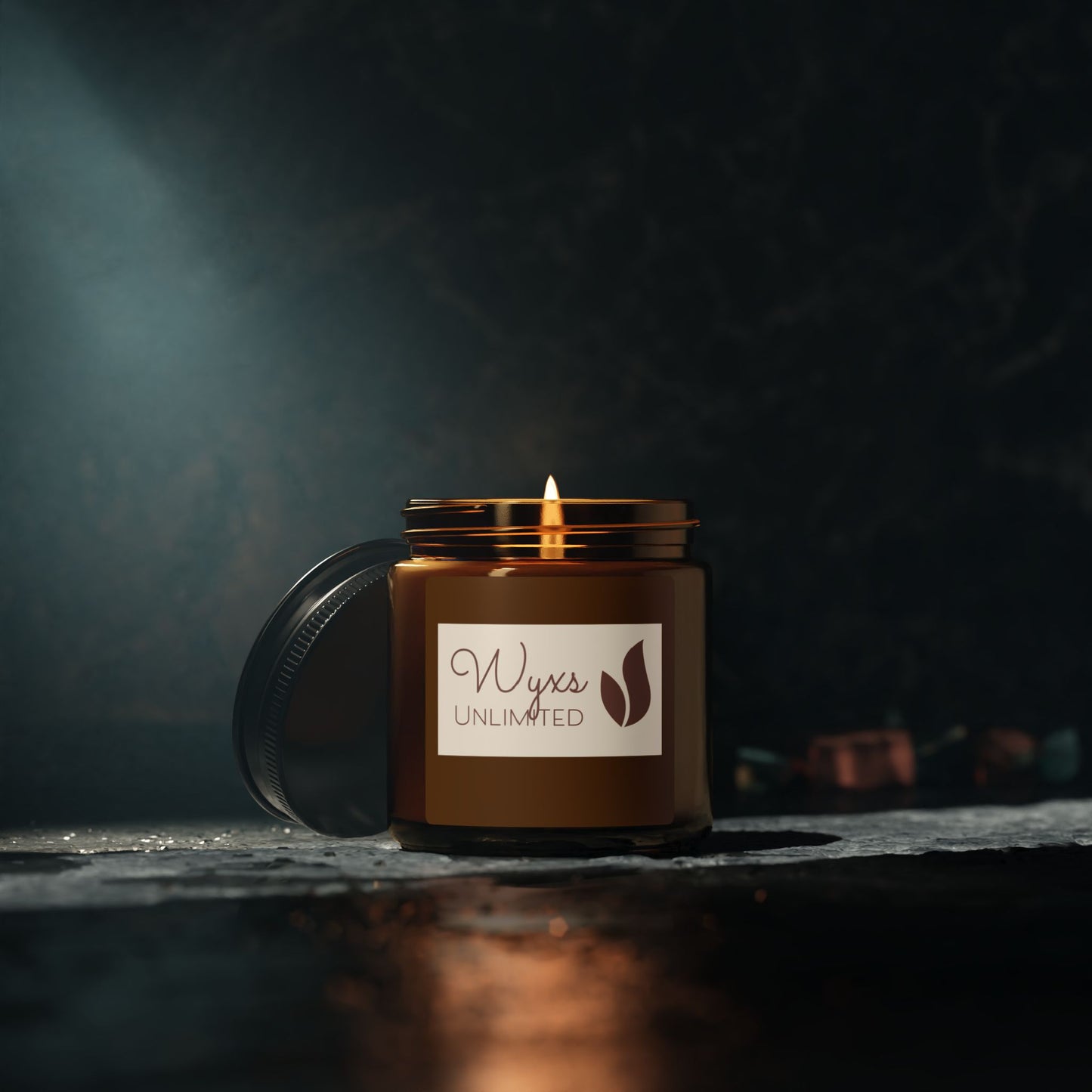 Scented Soy Candle (Multi-Size, Amber Jar)