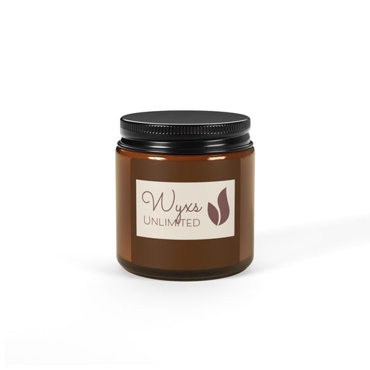 Scented Soy Candle (Multi-Size, Amber Jar)